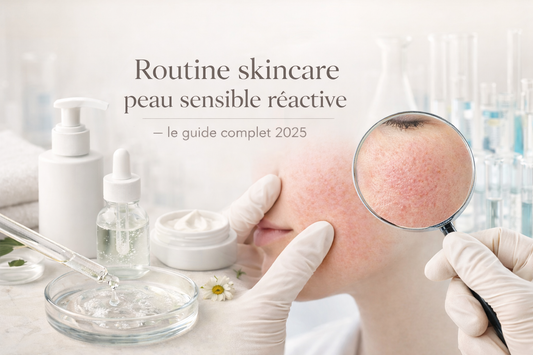 Routine skincare peau sensible réactive — le guide complet 2025